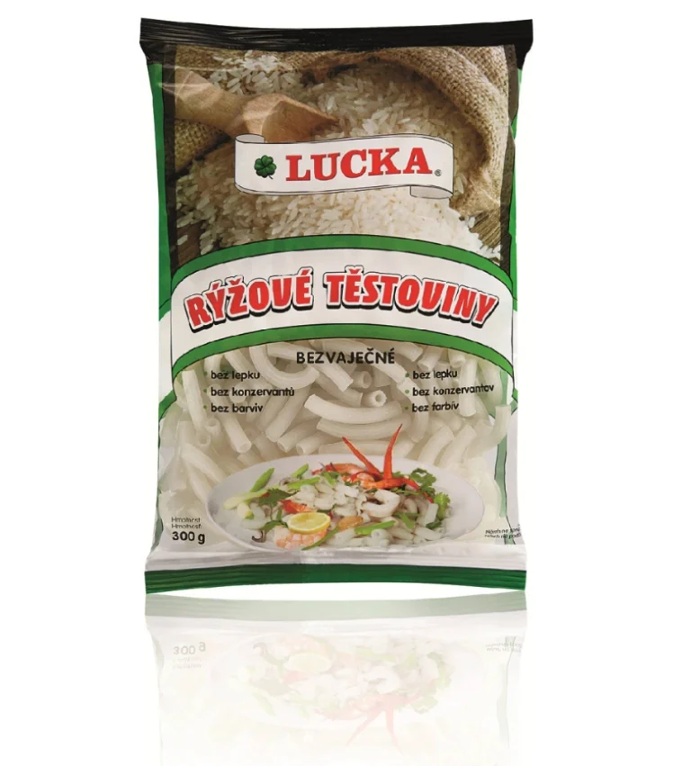 Lucka rýžové těstoviny trubky 300g