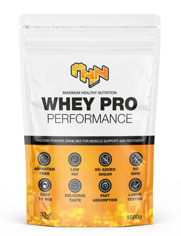 MHN Sport Whey Pro protein Performance 1kg - různé příchutě