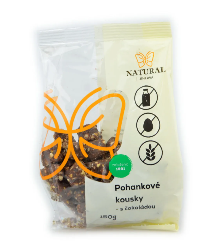 Natural Jihlava Pohankové kousky s čokoládou 150 g