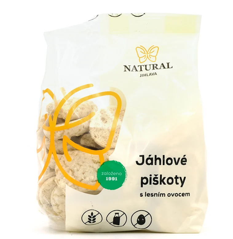 Natural Jihlava piškotky pšeničné s lesním ovocem 150g