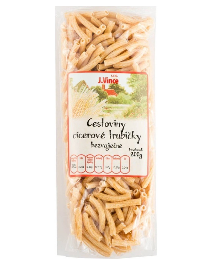 J. Vince Cizrnové těstoviny trubičky 200g