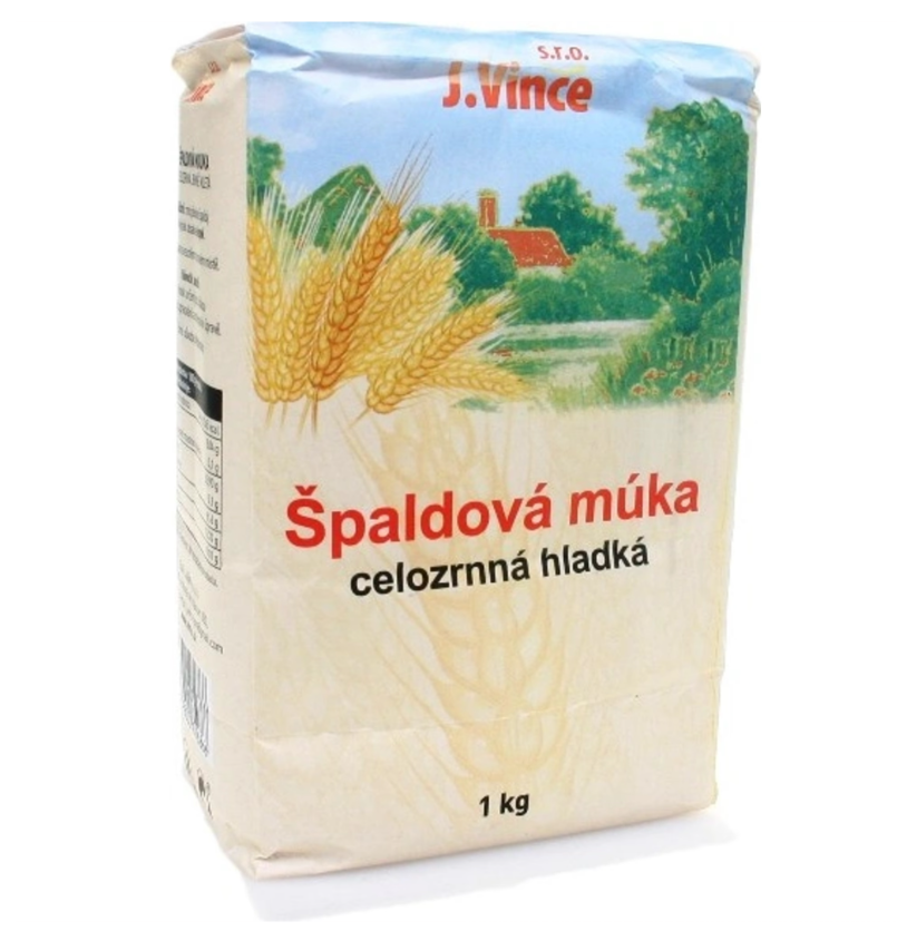 J. Vince Špaldová celozrnná mouka hladká 1kg