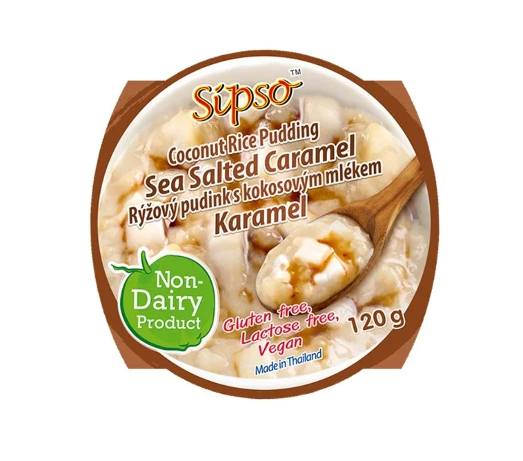 SIPSO Rýžový pudink s kokosovým mlékem a slaným karamelem 120g