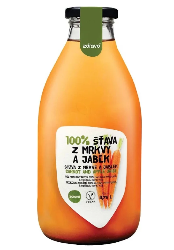 Zdravo Bio 100 % mrkev a jablko 0,75 l