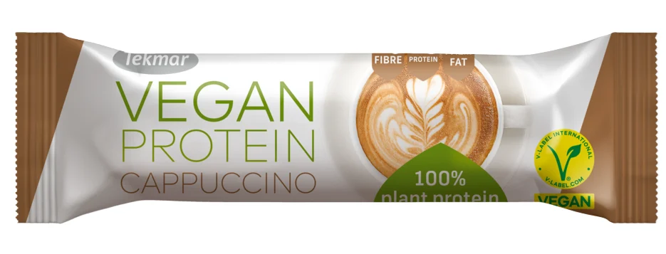 Tekmar vegan proteinová tyčinka cappuccino 40g