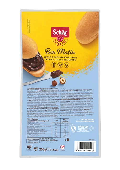 Schär BON MATIN žemle bezlepkové sladké 4 x 50 g