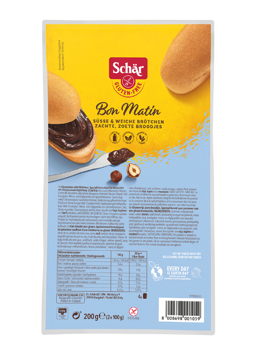 Schär BON MATIN žemle bezlepkové sladké 4 x 50 g