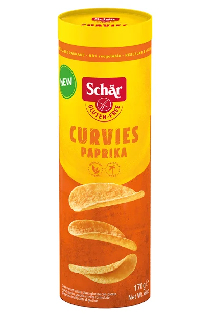 Schär Curvies Paprika bezlepkové chipsy 170 g