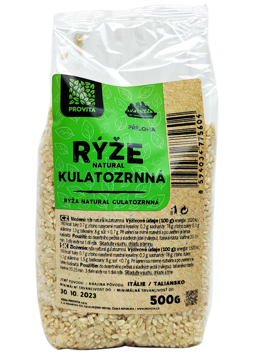 Rýže natural kulatozrnná 500g Provita