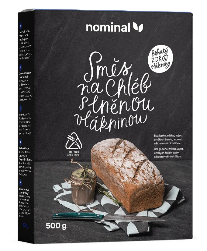 Směs na chléb Pro zdraví s lněnou vlákninou 500g Nominal