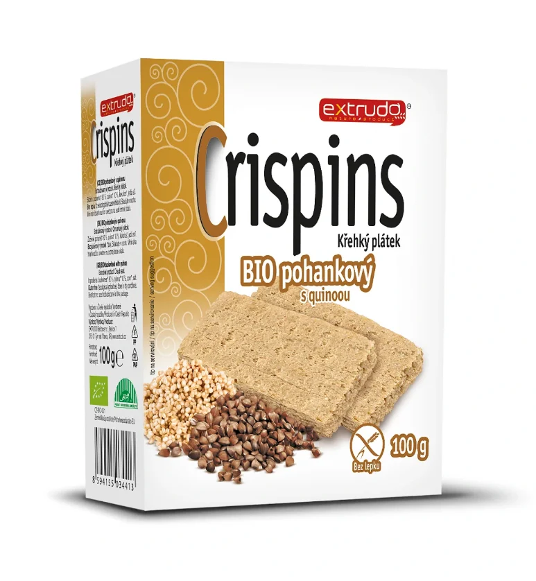 Extrudo Crispins křehký plátek pohankový s quinoou BIO 100g