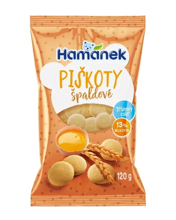 Hamánek špaldové piškoty 120g