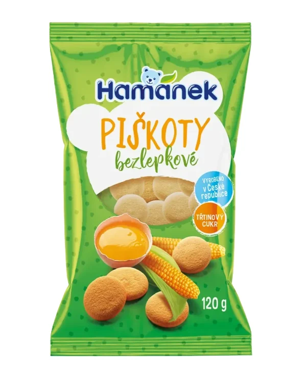 Hamánek bezlepkové piškoty 120 g