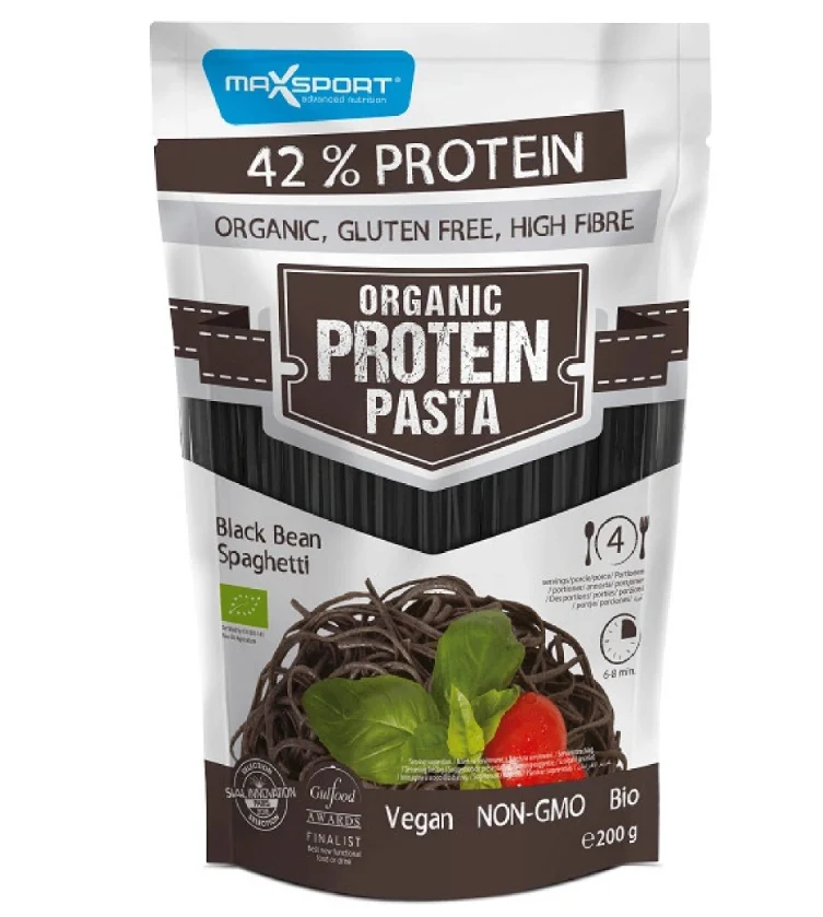 MaxSport Organické špagety z černých fazolí 200 g