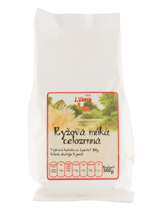J.Vince rýžová mouka celozrnná 500g