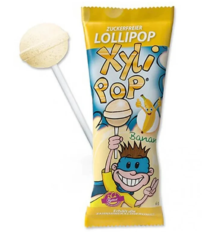 Miradent XyliPop lízátko se xylitolem banán 6g