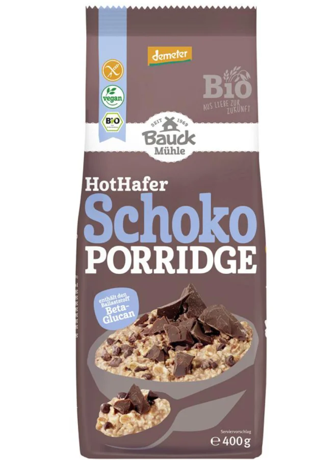 Bauckhof ovesná kaše s čokoládou bezlepková bio demeter 400g
