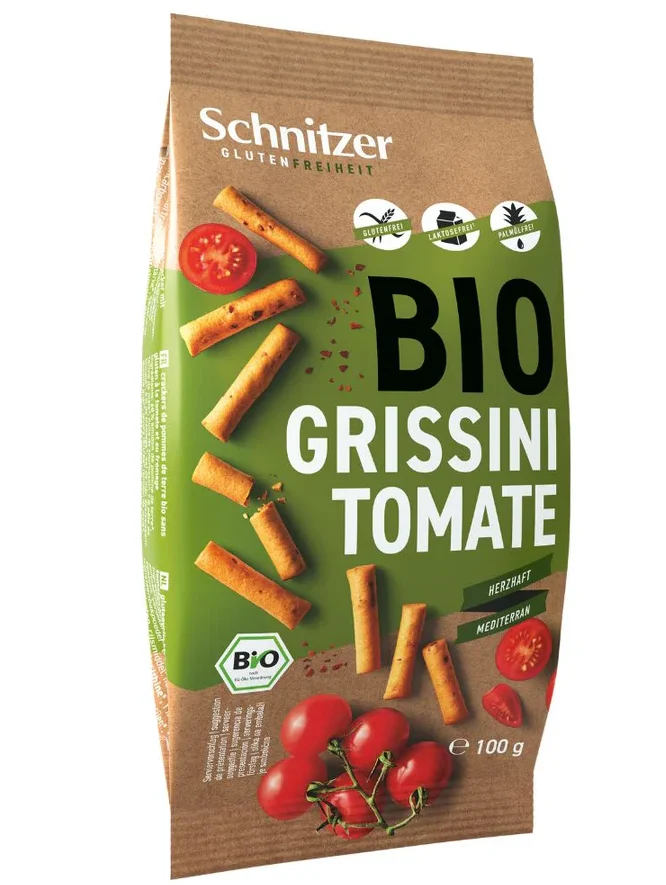Schnitzer Rajčatové tyčinky Grissini bezlepkové BIO 100g