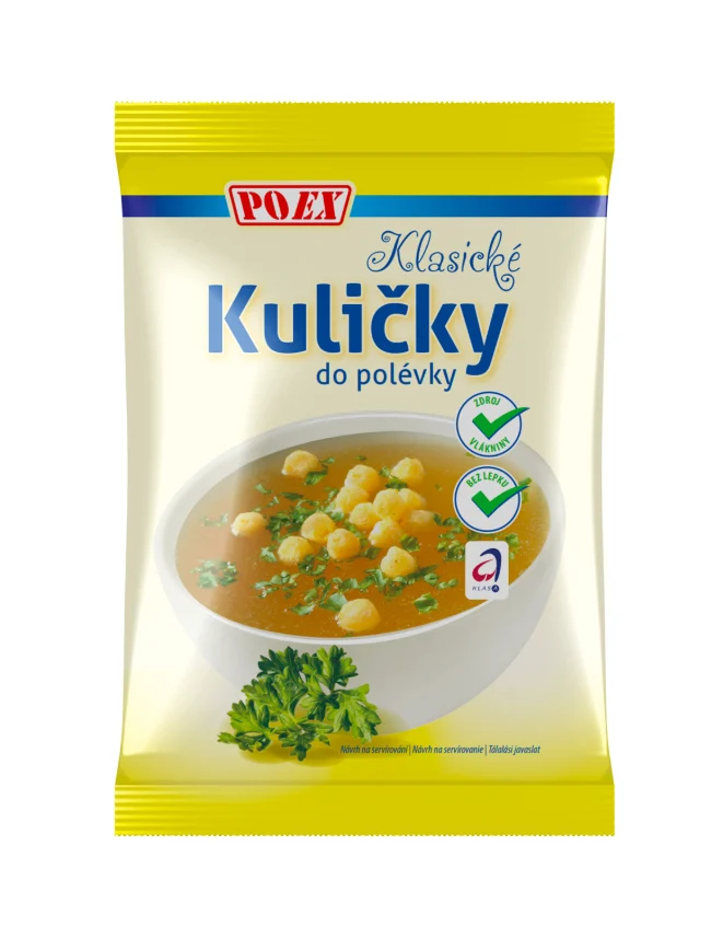 Bezlepkové polévkové kuličky POEX 50g