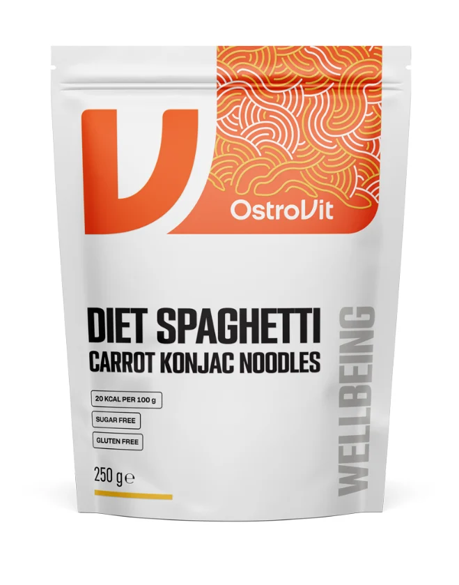 OstroVit shirataki konjakové těstoviny mrkvové špagety 400g