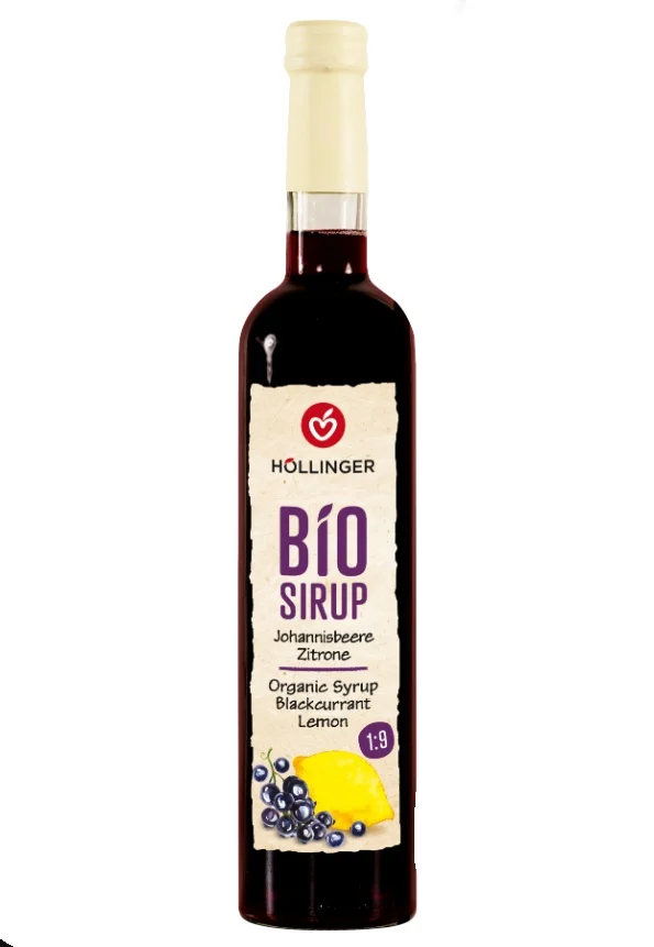 Höllinger Sirup černý rybíz s citronem Bio 500 ml