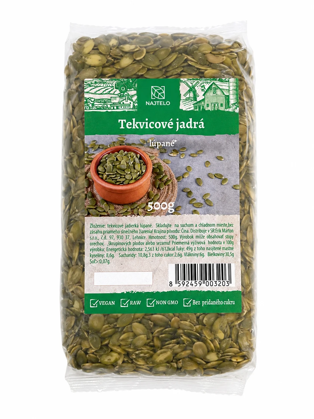Najtelo Dýňová semínka loupaná nesolená 500 g