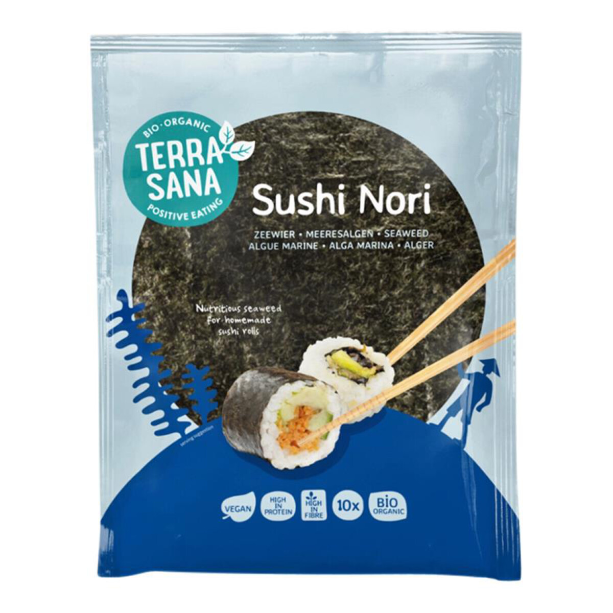 Terrasana Sushi Nori pláty 10 ks BIO 25 g