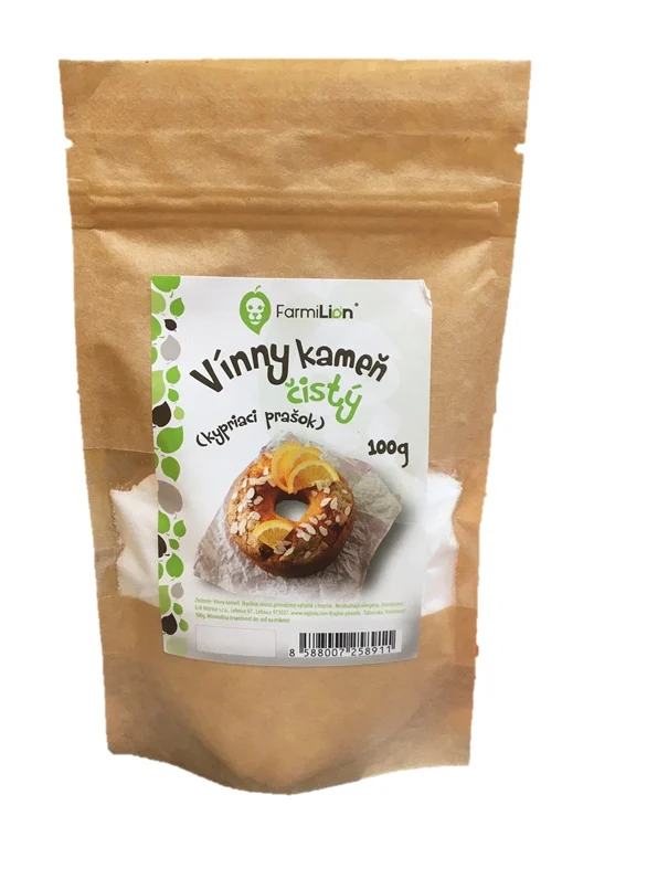 Farmilion kyprící prášek vinný kámen čistý 100g