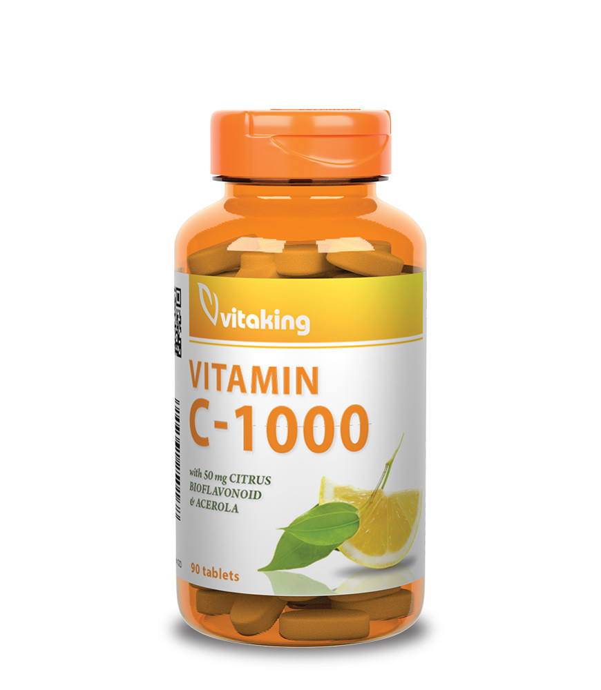Vitaking Vitamín C-1000 s bioflavonoidy, acerolou a šípky 90 tablet