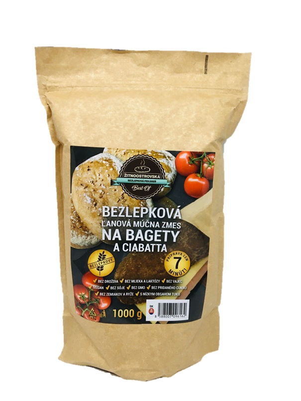 Žitný ostrov bezlepková pekárna bezlepková moučná směs na lněné bagety 1kg