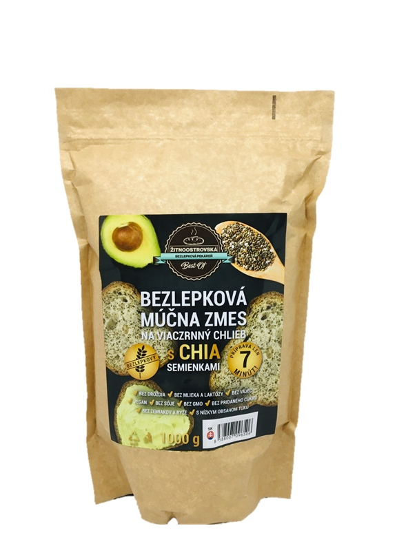 Žitnoostrovská bezlepková pekárna bezlepková moučná směs na CHIA chleba 1kg