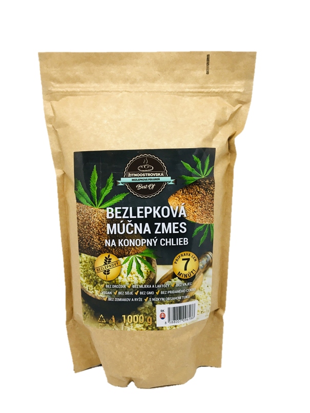 Žitnoostrovská bezlepková pekárna bezlepková moučná směs na konopný chléb 1kg