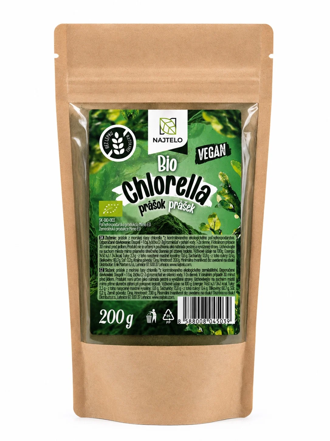 Najtelo Chlorella řasa BIO 200g