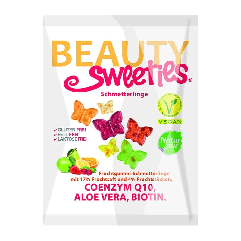 Beauty Sweeties veganské ovocné želé motýlci 125g