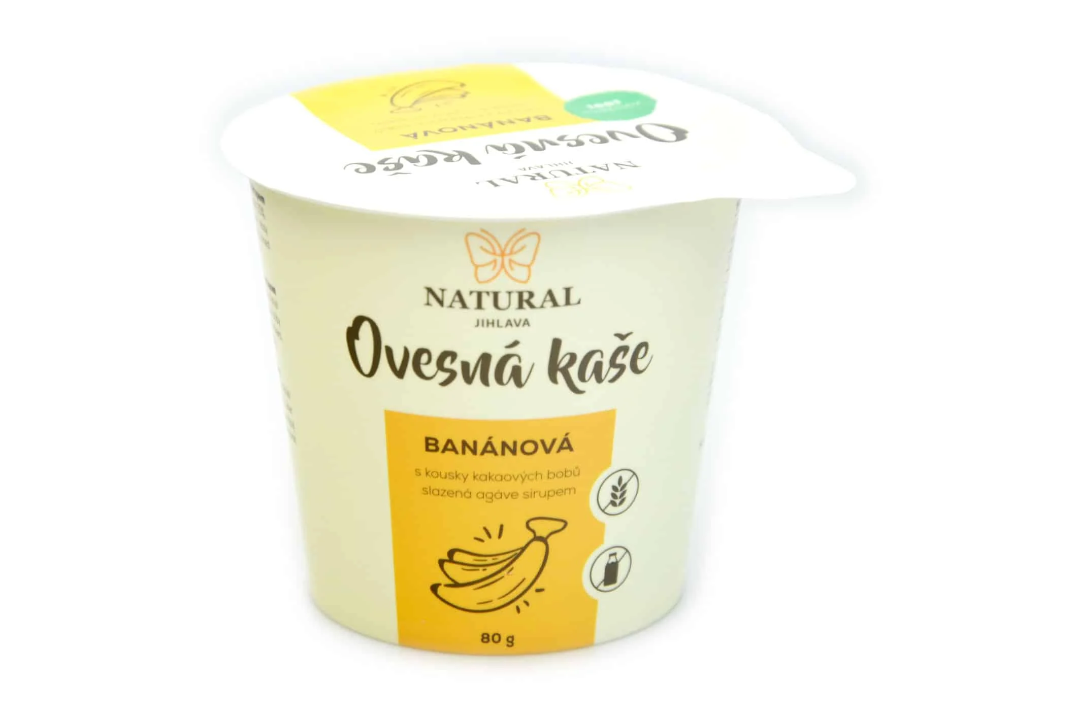 NATURAL JIHLAVA Ovesná kaše banánová bez lepku natural 80 g