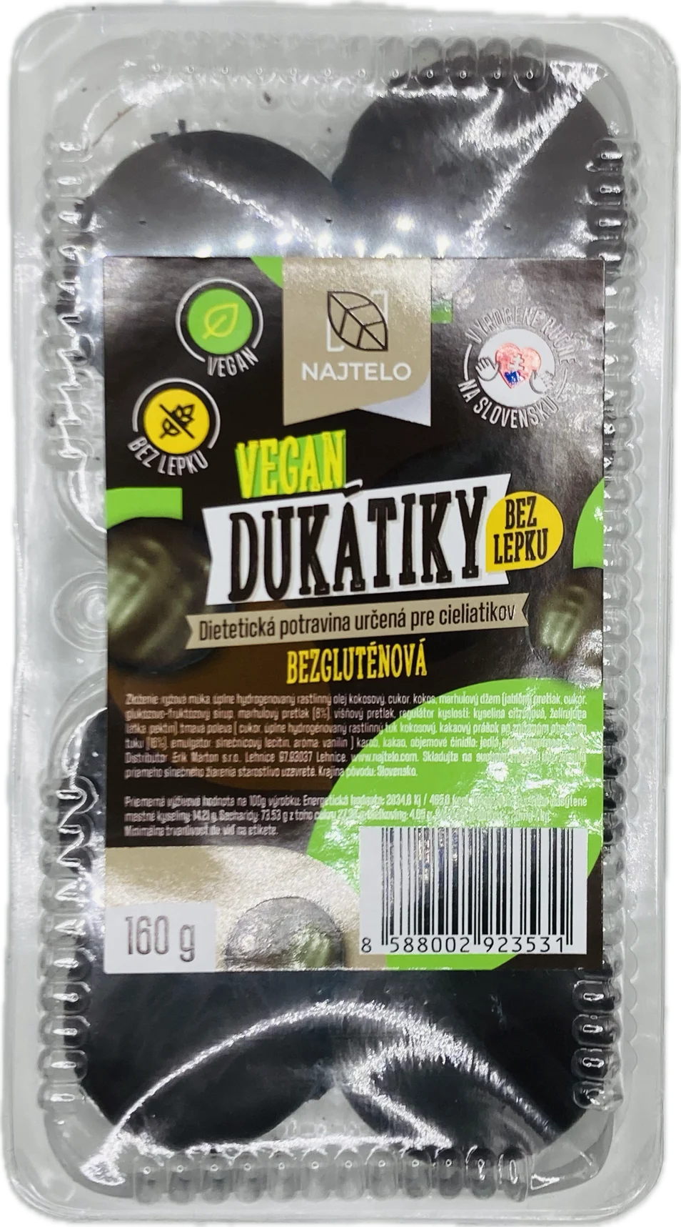 Najtelo Vegan Dukátky bez lepku 160g