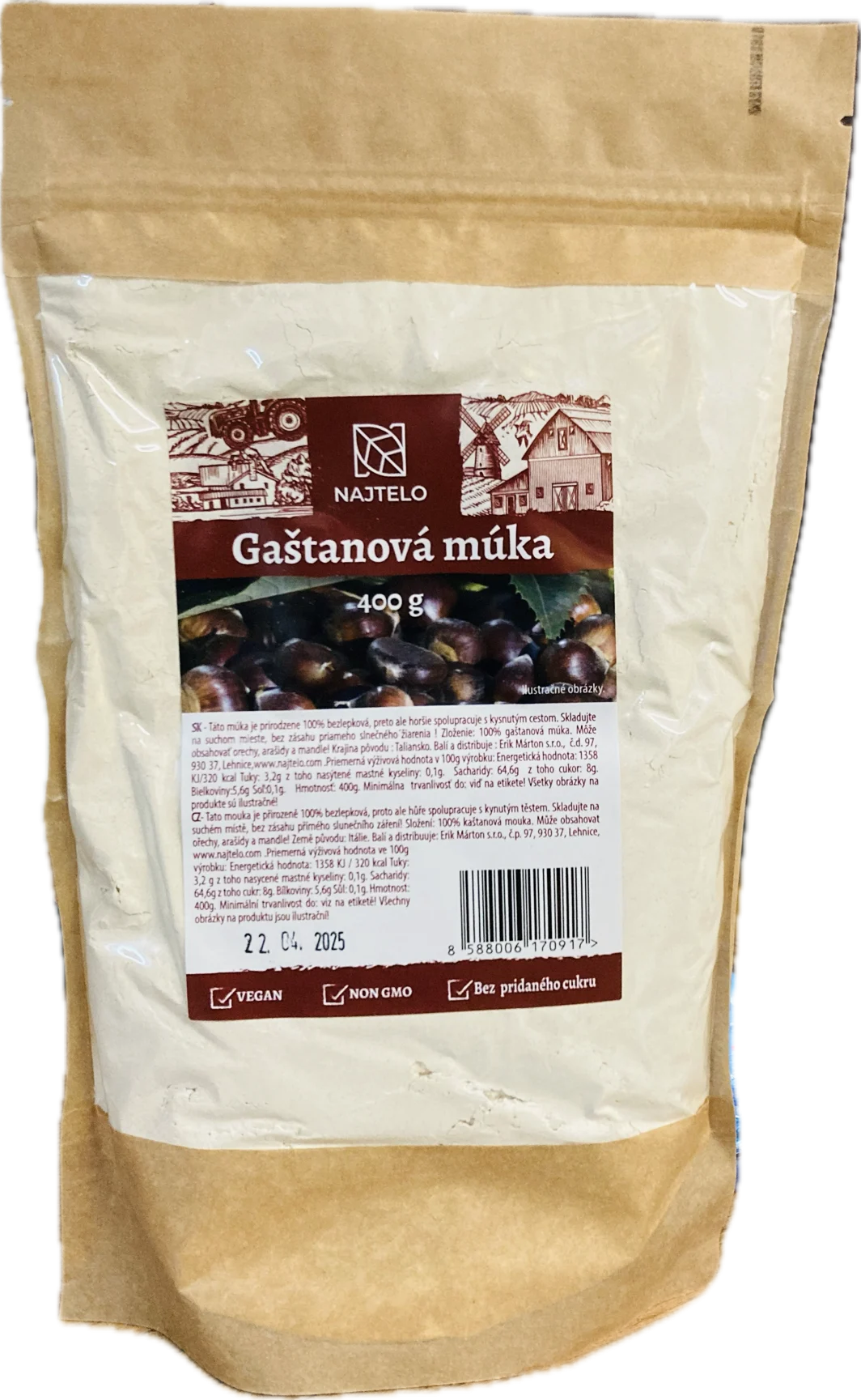 Najtelo Kaštanová mouka 400g