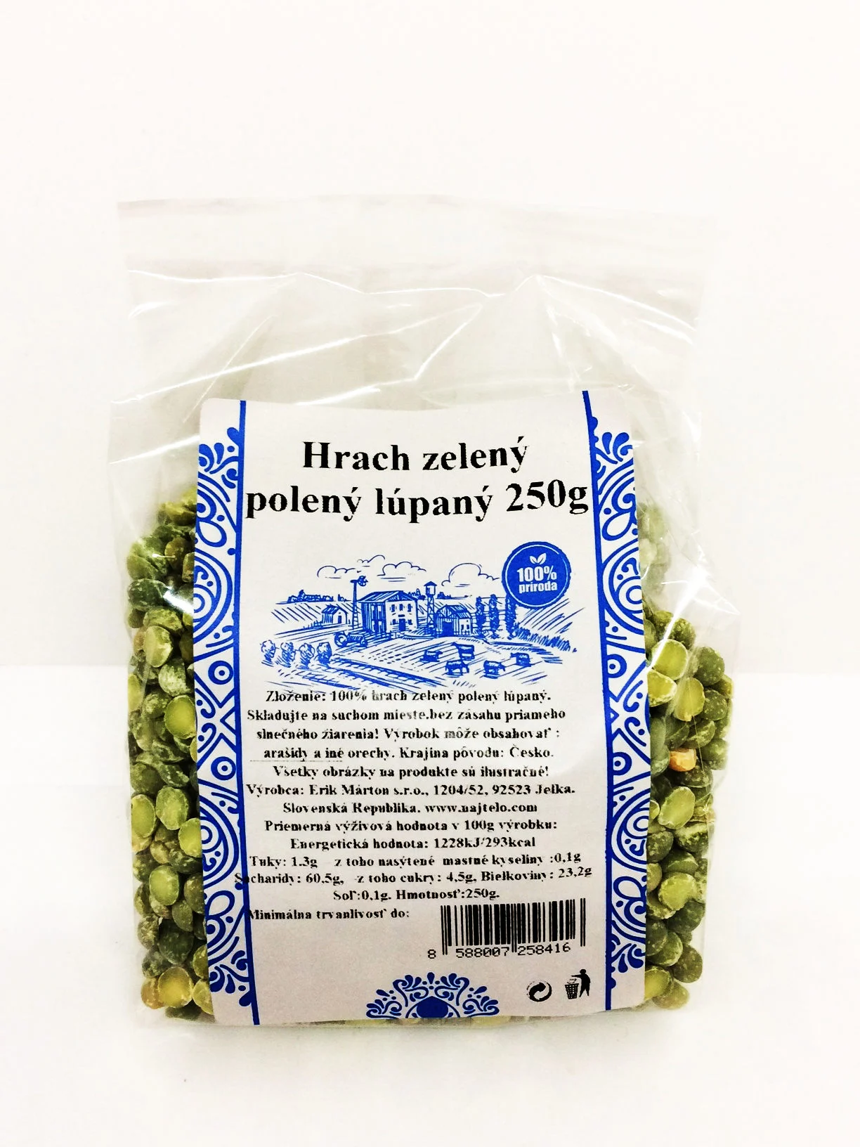 Hrách zelený lámaný loupaný 250g