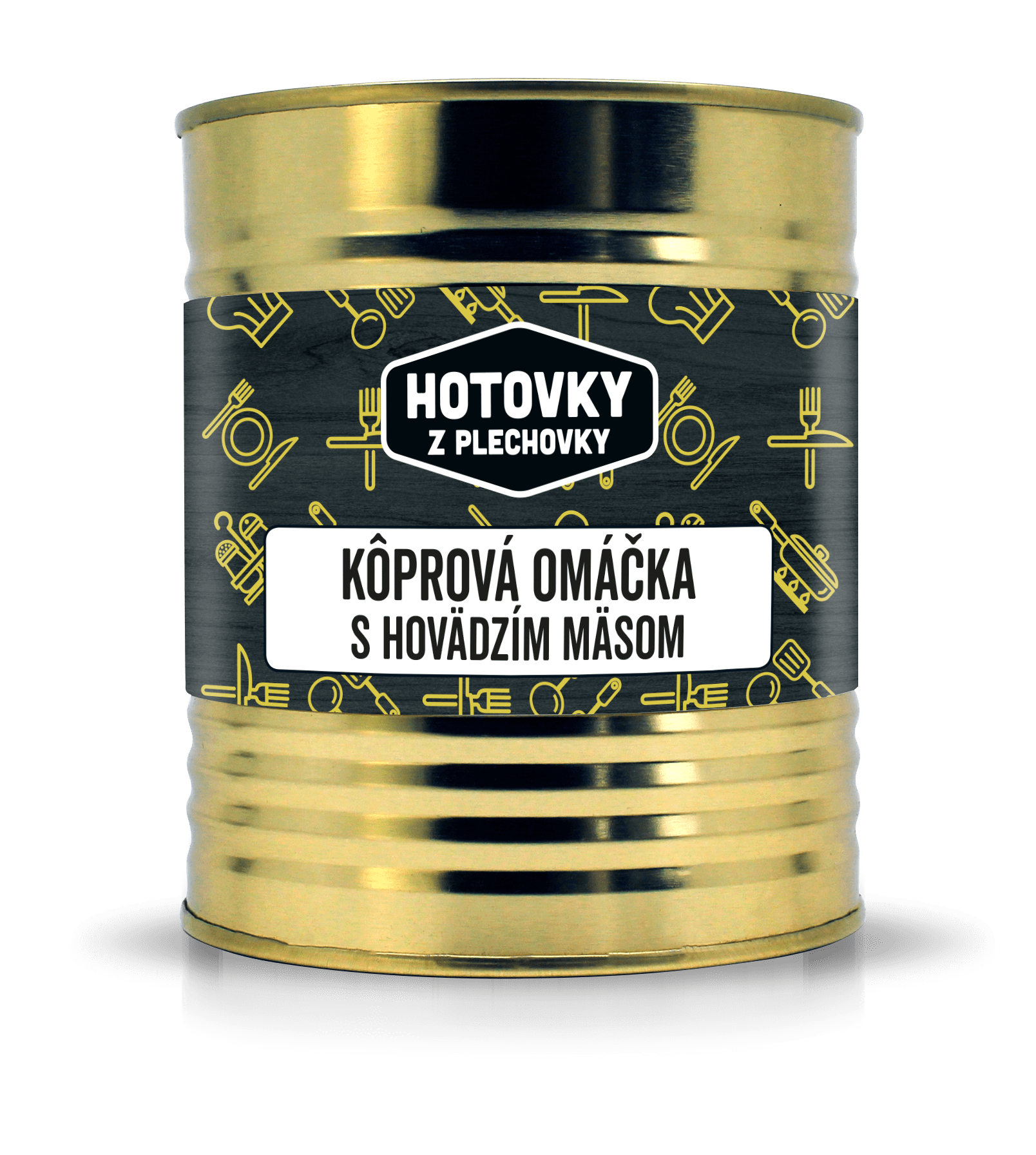 Hotovky z plechovky Koprová omáčka s hovězím masem 800ml
