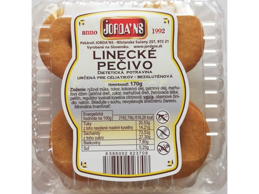 Jordans Linecké pečivo bezlepkové 170g
