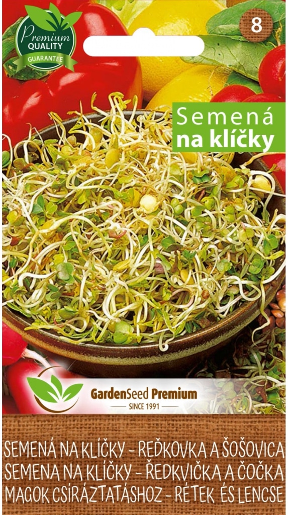 MoravoSeed Semínka na klíčení Ředkvička a čočka