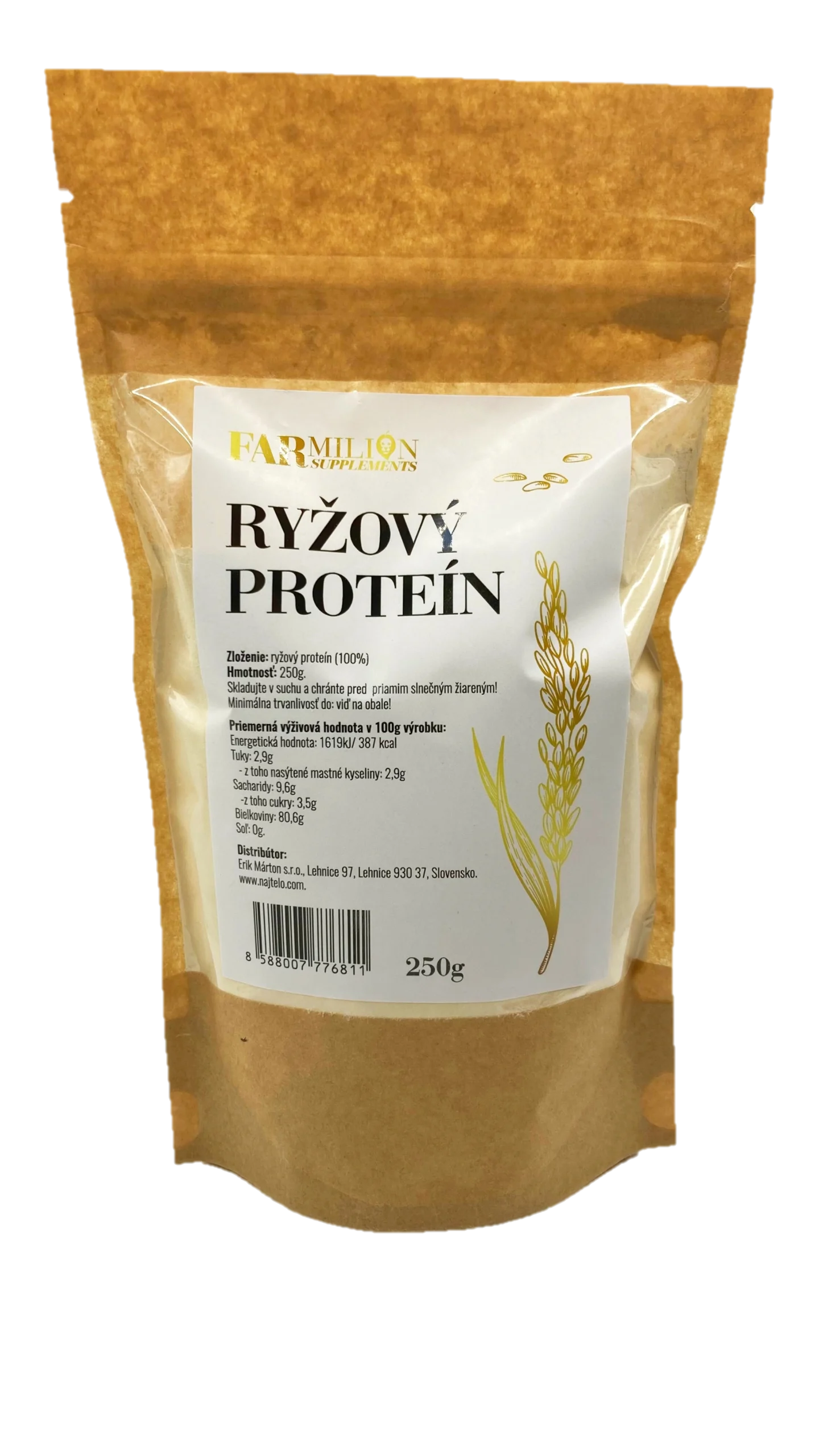 Najtelo rýžový protein 100% 250g