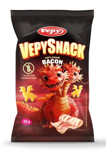 Vepy Vepysnack kukuřičný snack s příchutí slaniny 50g