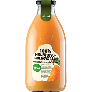 Zdravo 100% hruška a jablko 0,75 l