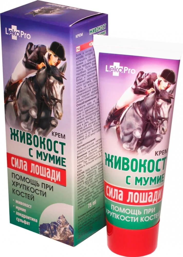 LekoPro Živokost, mumio a chondroitin krém na bolesti kloubů a kostí 75ml