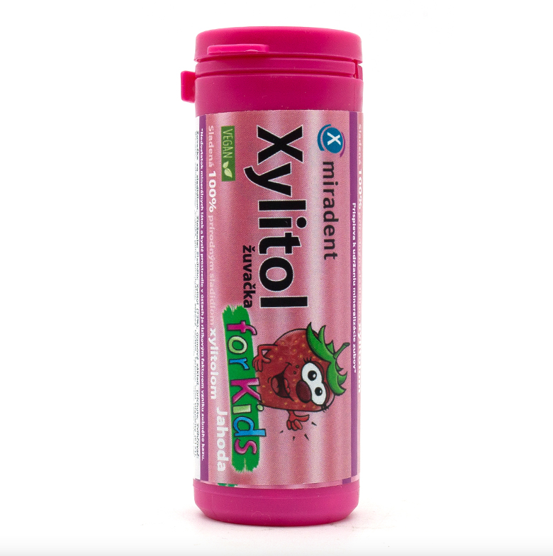 Xylitol žvýkačka pro děti, jahoda