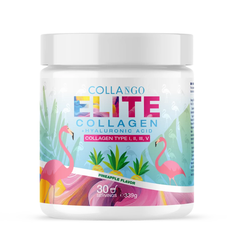 Collango ELITE KOLAGEN + kyselina hyaluronová (Kolagen typu I, II, III, V) ananas 339g