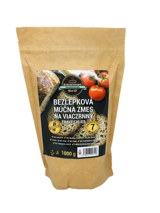 Žitnoostrovská bezlepková pekárna bezlepková moučná směs na tmavý chléb se semínky 1kg