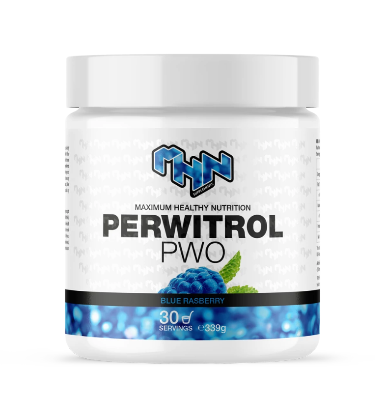 MHN Sport Pre Workout předtrénink modrá malina 339g, EXP.: 22.11.2026