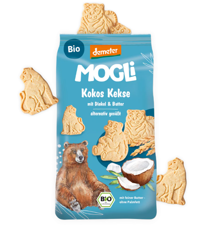 Mogli máslové sušenky se špaldou a kokosem Demeter BIO 125g EXP.: 25.11.2026